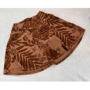 Offline by Aerie Mini Skort Skirt Brown Floral Tropical Small
